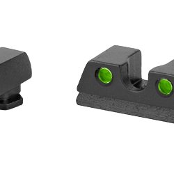 Meprolight Hyper-Bright, Tritium Sight Set, Green Front/Green Rear, Fits GLOC...