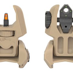 Meprolight FRBS, Flip Backup Sights, 4 Dot Rear, Orange Hyper Bright Front, F...