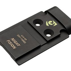 Night Fision Pistol Optic Plate, Fits Full Size Glock MOS, Holosun 509T, Blac...