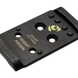 Night Fision Pistol Optic Plate, Fits Full Size Glock MOS, Holosun EPS, Black