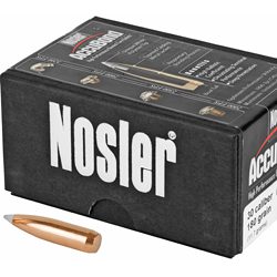 Nosler AccuBond, .308 Diameter, 30 Caliber, 180 Grain, Spitzer Boat Tail, 50 ...