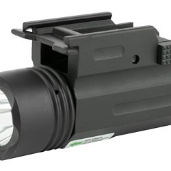 NcSTAR Flashlight & Green Laser with Quick Release Mount, Fits Picatinny/Weav...