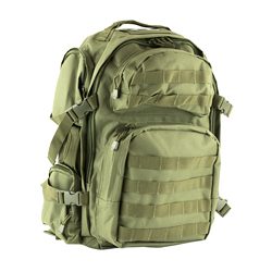 NcSTAR Tactical Backpack, 18" x 12" x 6" Main Compartment, Nylon, Green, Adju...