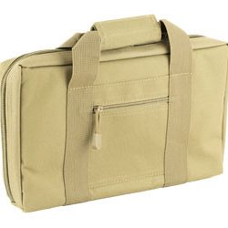 NcSTAR Discreet Pistol Case, Nylon, Tan, Two Padded Handgun Compartments, Six...