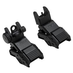 NcSTAR Pro Series Flip-Up Sights, Front and Rear, Fits Picatinny, Matte Finis...