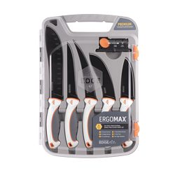 Outdoor Edge ErgoMax, Fixed Blade Knife Set, Plain Edge, 5Cr13MoV Blade ...