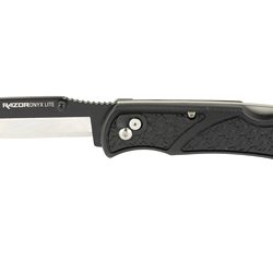 Outdoor Edge Razor Onyx, Folding Knife, Plain Edge, 3" Blade Length, Inc...
