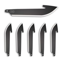 Outdoor Edge Razor EDC Blades, Plain 2.5" Blades, Drop Point, 420J2 Stai...