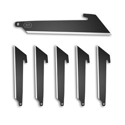 Outdoor Edge Utility Blade Pack, 3", Plain Edge, 420J2 Stainless Steel C...