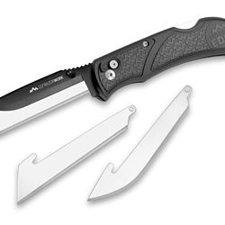Outdoor Edge Razorwork, Folding Knife, Plain Edge, 3" Blades, Black Oxid...
