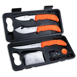Outdoor Edge Wildlite Game Processing Kit, Fixed Blade Knife Set, Plain ...