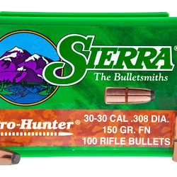 Sierra Bullets Pro Hunter, .308 Diameter, 30-30 Caliber, 150 Grain, Flat Nose...