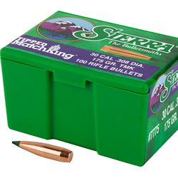 Sierra Bullets Tipped MatchKing, .308 Diameter, 30 Caliber, 175 Grain, Ballis...