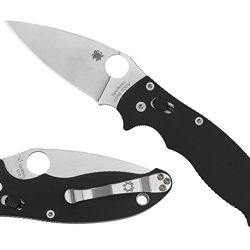 Spyderco Manix 2, Folding Knife, 3.37" Blade, Drop Point, Plain Edge, CP...