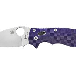 Spyderco Manix 2, 3.375" Folding Knife, CPMS110V, Dark Blue G-10