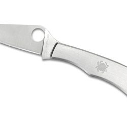 Spyderco HoneyBee, 1.67" Folding Knife, Plain Edge, Stainless Steel, Sil...