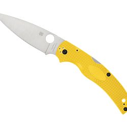 Spyderco Native Chief Lightweight Salt, Folding Knife, Plain Edge, Yello...