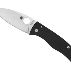 Spyderco Bodacious, Folding Knife, Plain Edge, Black G-10 Handle, Satin ...