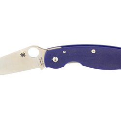 Spyderco Military Model, 4" Folding Knife, CPM-S110V, Dark Blue G-10