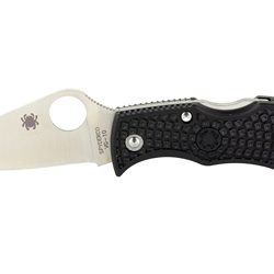 Spyderco Manbug, 1.94" Folding Knife, Silver, Plain, Clip Point, Circle ...