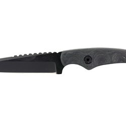 Stroup Knives MK2, Fixed Blade Knife, 4" Clip Point Blade, 1095 High Car...