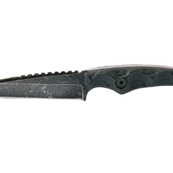 Stroup Knives MK2, Fixed Blade Knife, 4" Clip Point Blade, 1095 High Car...