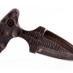 Stroup Knives SD1, Fixed Blade Knife, 2" Push Dagger Blade, 1095 High Ca...