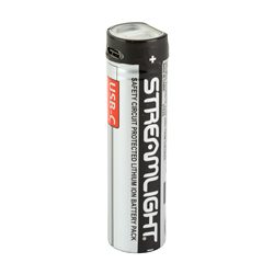 Streamlight SL-B50, USB-C Rechargeable Battery, 1 Pack, Black and Silver