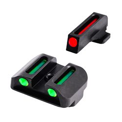 TRUGLO Fiber Optic Sight Set, For Kimber, Green Rear Fibers Red Front