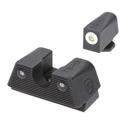 TRUGLO Tritium X, Sight Set, Fits Glock, Green Tritium, White Ring on Front S...