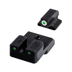 TRUGLO Tritium Pro, Sight Set, For Kimber, Green Tritium, White Ring on Front...