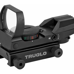 TRUGLO Red Dot, Black Finish, Multiple Reticle, Dual Color Open Dot Sight, 34mm