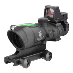 Trijicon ACOG, 4X32mm, Dual Illuminated Green Chevron .223 Reticle, TA51 Moun...