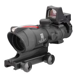 Trijicon ACOG Scope, Dual Illuminated Red Chevron .223 Reticle, With Colt Kno...
