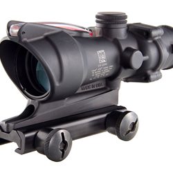 Trijicon ACOG Rifle Scope, 4X32mm, Red Chevron Reticle, Includes Flattop Moun...