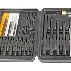 Wheeler Master Roll Pin Punch Set, Black