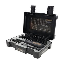 Wheeler 65 Piece Hex/Torx Driver Set, Includes 2 Bit Drivers, 63 Hex/Tor...