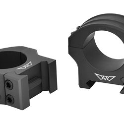 Warne HyperLite Rings, 1" Low, Matte Finish, Black