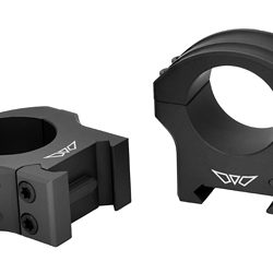 Warne HyperLite Rings, 1" Medium, Matte Finish, Black