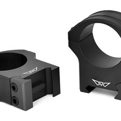 Warne HyperLite Rings, 30mm High, Matte Finish, Black