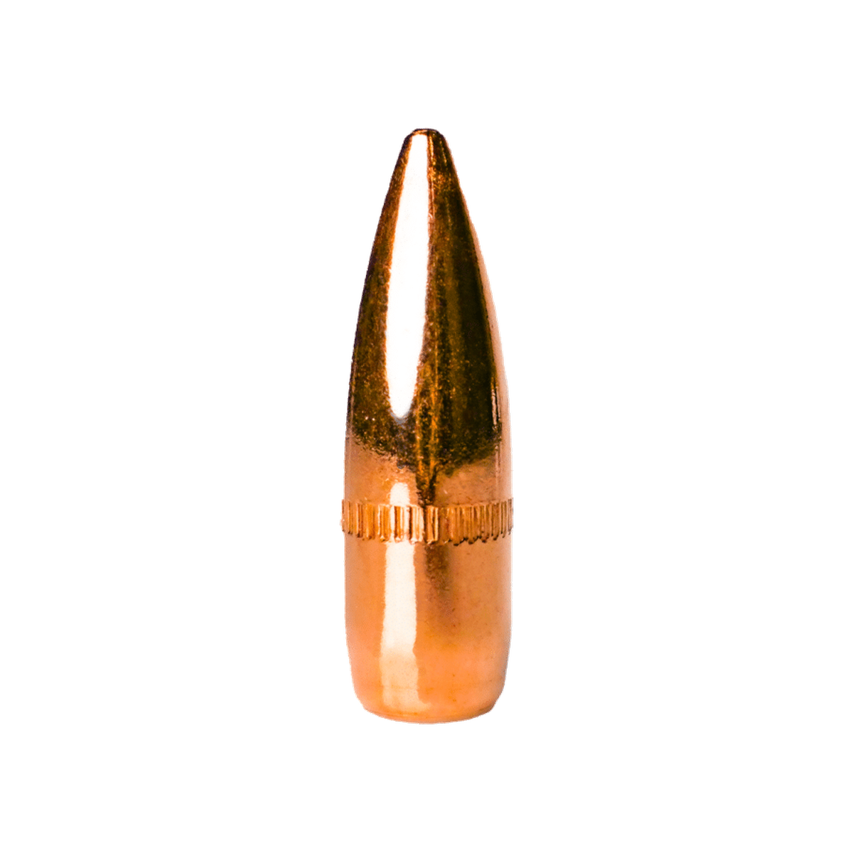 Berry's Manufacturing .223/5.56mm 55 grain FMJ-BT bullet, single component bullet on transparent background
